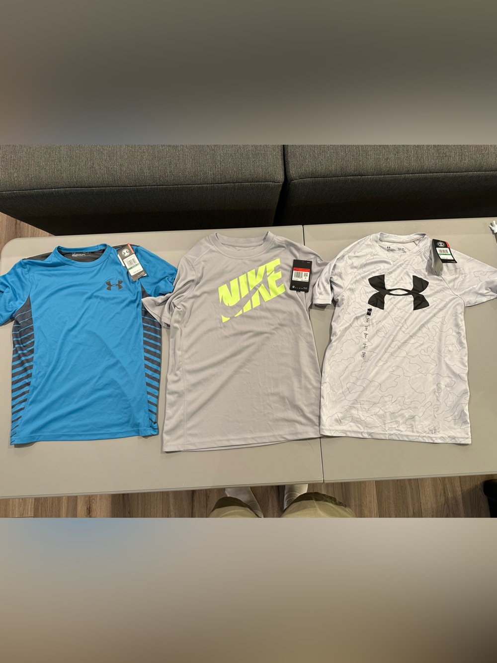 2 Under Armour & 1 Nike Youth large shirts new nwt you will get all 3